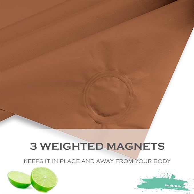 Khaki Plastic Shower Curtain Or Liner, 72x72 Inch Lightweight Sand Plastic Bathroom Shower Showroom Inner Curtain with Rustproof Metal Grommet Holes and Weighted Magnets