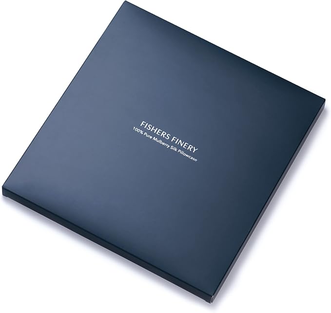 Fishers Finery 19mm 100% Pure Mulberry Silk Pillowcase, Quality Tested (Black, K)