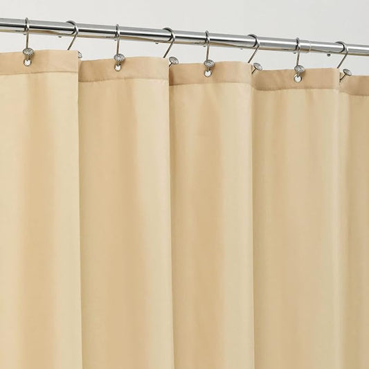 ALYVIA SPRING Long Fabric Shower Curtain Liner Waterproof - 72" W x 78" L, Soft & Lightweight Long Shower Curtain with 3 Magnets, Machine Washable - 72x78, Khaki