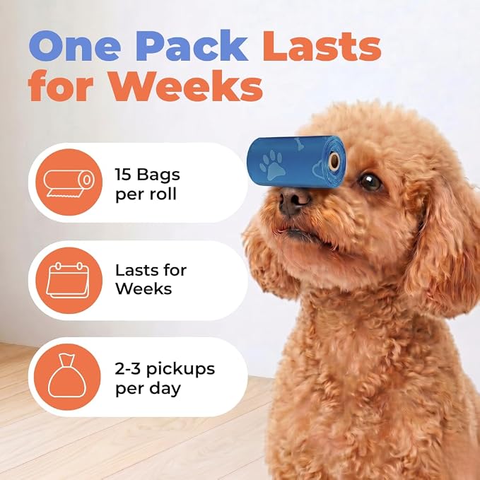 Best Pet Supplies Dog Poop Bags for Waste Refuse Cleanup, Doggy Roll Replacements for Outdoor Puppy Walking and Travel, Leak Proof and Tear Resistant, Thick Plastic - Assorted 2, 150 Bags
