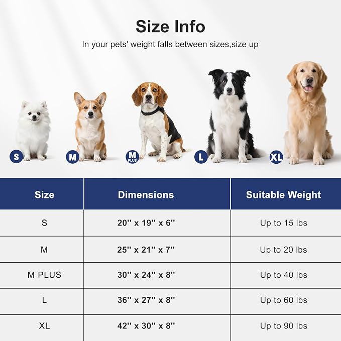 FURTIME Washable Dog Bed Extra Large Sized Dogs, Washable Comfy Fluffy XL Dog Bed, Removable Zipper Cover Machine Wash, Soft Sleeping Bed Durable Pet Cuddler with Anti-Slip Bottom, 42"x30"x8", Grey