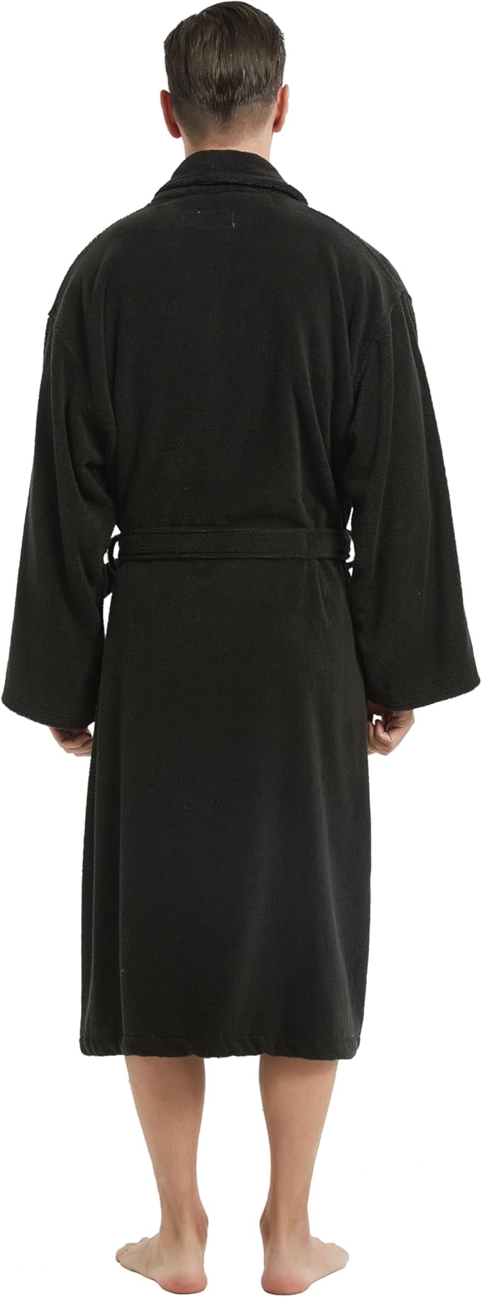 Men's Robe,Pure Cotton Robe for Men,Absorbent Bathrobe,Luxurious Terry Cloth Bathrobe with Shawl Collar