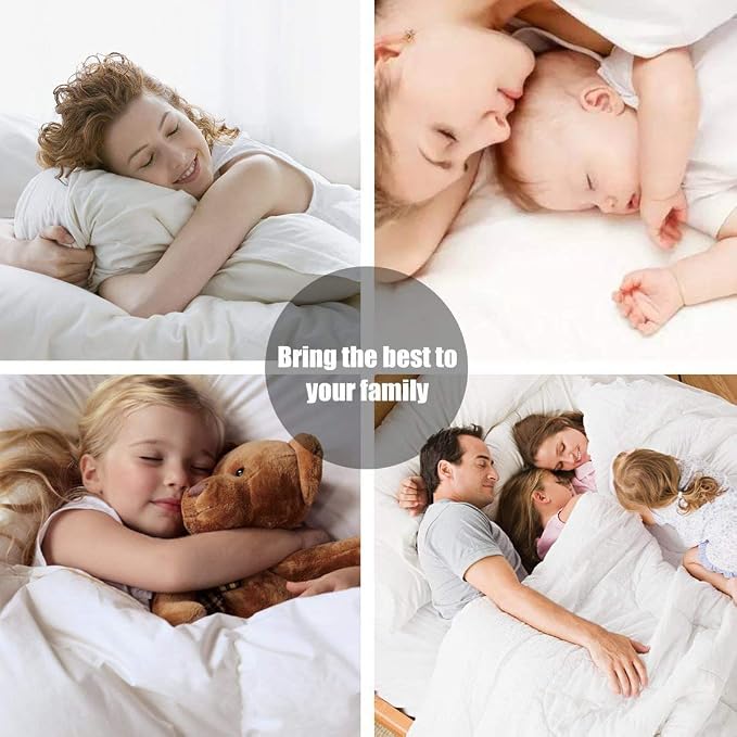 Organic Cotton Bed Sheets Set - 400TC Full Size Ultra Light Blue - 4 Piece Bedding - 100% GOTS Certified, Soft Silky Shiny, Luxury Finish Bedsheets - Fits 15" Deep Pocket Mattress