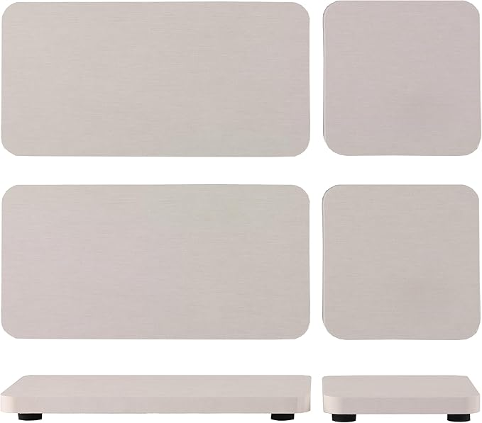 NiuYichee Water Absorbing Stone Tray for Sink, Quick-Drying Diatomite Bathroom Trays, Kitchen Sink Soap Dish, 2pcs 3.15 x 3.15in + 2pcs 6.3 x 3.15in, White
