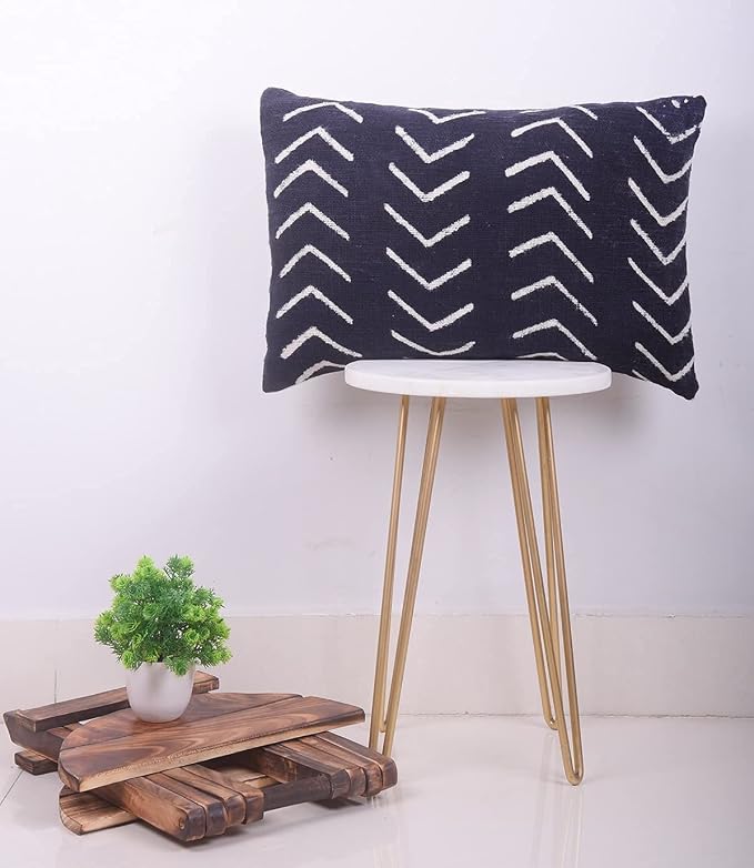 Trade Star Handloomed Pillow Cases 100% Cotton Throw Pillow Covers Black Cushion Cover Handmade Luxurious Small Decorative Boho Accent Pillow Cover for Home Decor