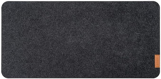 Desky Cork & Felt Desk Pad – Dual-Sided Mat with Natural Cork & Soft Felt, Non-Slip Desk Protector for Home Office, Anti-Scratch Surface (35.4" x 11.8", Dark Grey)