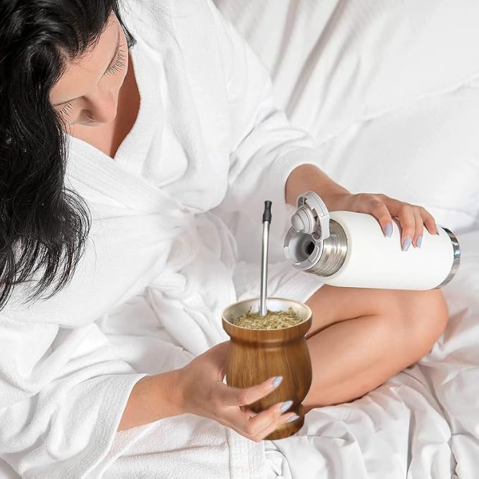 Reusable Bombilla Yerba Mate Straw - Stainless Steel Removable Spoon Style Filter with Soft Silicone Tip - Metal Straw for Drinking Loose Leaf Tea, Coffee - Includes Cleaning Brush by Beruth（Black）