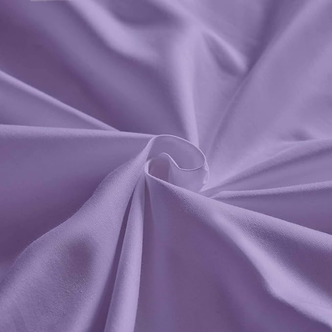 100% Real Certified Organic Cotton Bedsheet Set, RV-King Size 6 Piece 1000 Thread Count Sheets Sets, [1 Fitted + 1 Flat + 4 Pillowcases], Extra 24" Deep Pocket - Lilac