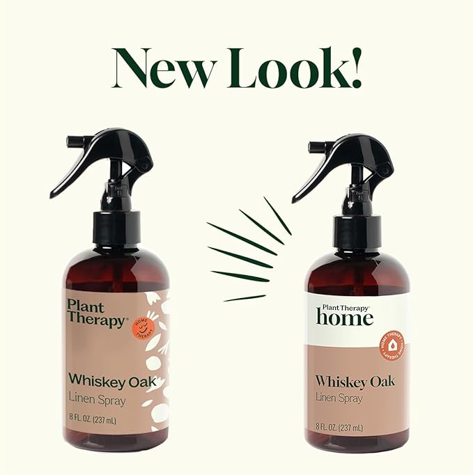 Plant Therapy Home Whiskey Oak Linen Spray, Exotic & Rich Woody Aroma with Hints of Vanilla, Evokes a Sense of Cozy Elegance, Perfect Scent to Cuddle up With, Natural Fragrance 8 oz