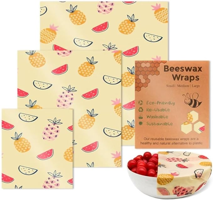 Pink Pineapple Beeswax Wrap Reusable Storage Bag Beeswax Wraps for Food Swich Bees Wax Paper for Covering Food Bowls
