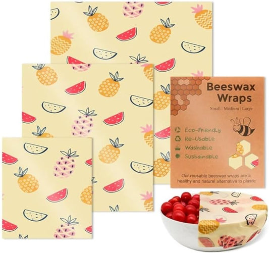 Pink Pineapple Beeswax Wrap Reusable Storage Bag Beeswax Wraps for Food Swich Bees Wax Paper for Covering Food Bowls