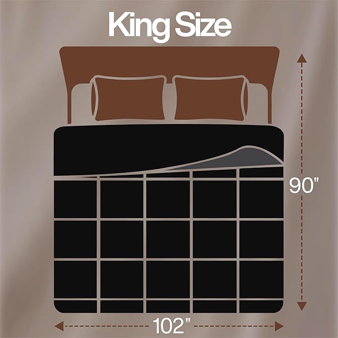 Utopia Bedding King Comforter Duvet Insert, Reversible Black/Grey Quilted Comforter with Corner Tabs, Box Stitched Down Alternative Comforters King Size 90 x 102 inches