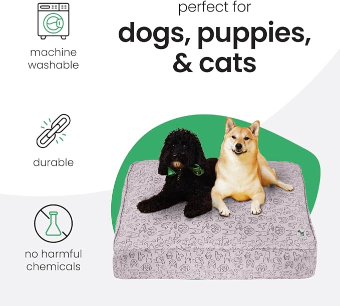 Molly Mutt Only You Dog Bed Duvet Cover, 100% Cotton Canvas Cover for Dog, Puppy, or Cat Bed, Durable, Washable, and Free of Harmful Chemicals, Medium/Large, 27"x36"x5"