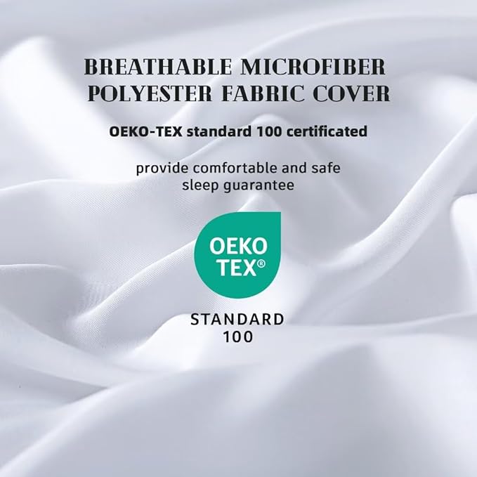 DOWNCOOL Comforters Twin Size, Duvet Insert, White All Season Duvet, Lightweight Quilt, Down Alternative Hotel Comforter with Corner Tabs (White, Twin 64x88 Inches)