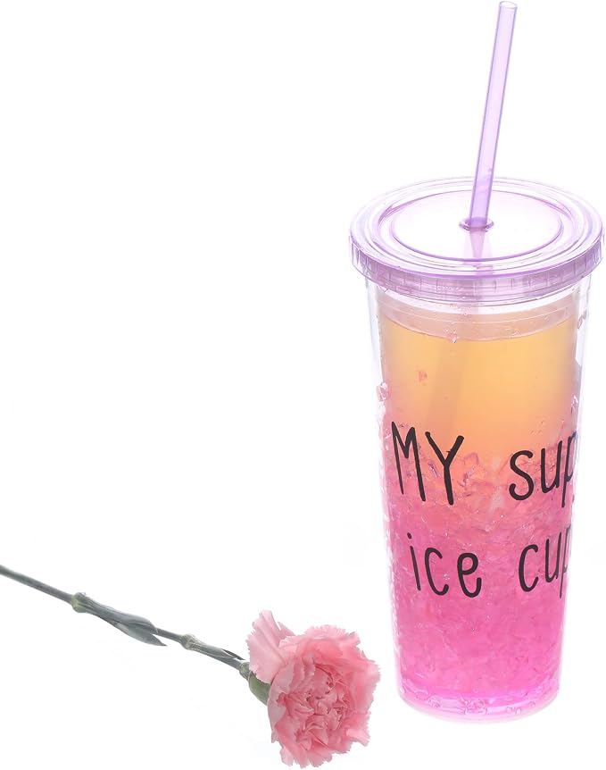 Dakoufish 12 Piece 11 Inch Reusable Plastic Thick Drinking Straws BPA Free Mason Jar Straws Plain Color (11inch,Purple)