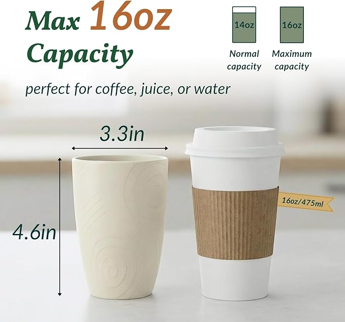 Homienly Wheat Straw Cups Unbreakable Plastic Cups Reusable Drinking Cups for Kitchen, Camping, Picnic, RV, Microwave & Dishwasher Safe Tumblers 16 oz Cups for Kids, Water, Juice, Set of 6 (Multi)
