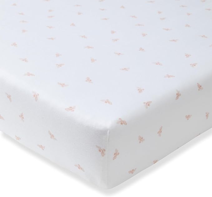 Burt's Bees Baby Organic Cotton Fitted Crib Sheet, Breathable Baby Bedding, Infant and Toddler Bed Sheet for Boys and Girls