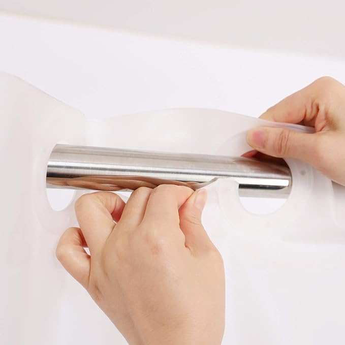 River Dream Hotel Grade No Hooks Needed Waterproof Shower Curtain or Liner,Frost (PEVA, 71" x 74")