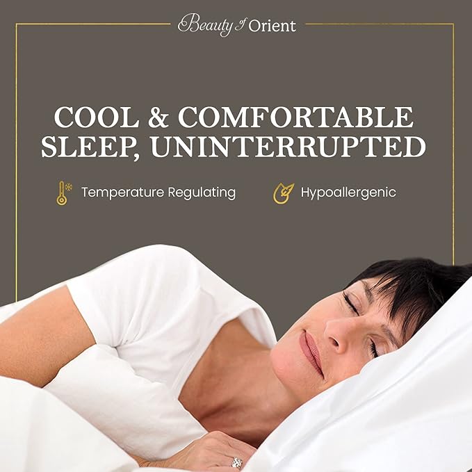 25 Momme Premium Mulberry Silk Pillowcase for Hair and Skin | Handcrafted Hypoallergenic & Anti-Acne Silk Pillow Cases with Zipper | King - 20" x 36", Frosty Blue