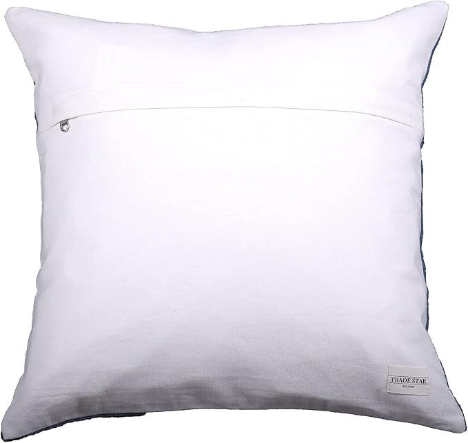 Trade Star Handloomed Spring Cushion Cover Handmade Cotton Pillow Case 100% Cotton Mudcloth Pillow Cover Rustic Modern Tribal Framhouse Throw Pillow Cases (Dark Grey ALMA 18X18 INCHES)