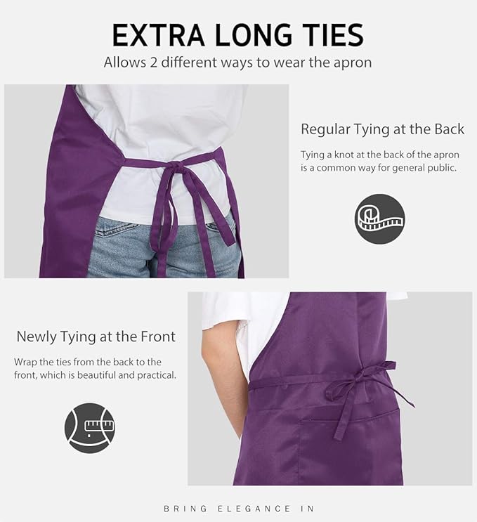 Syntus Apron for Men Women, Adjustable Cooking Kitchen Chef Aprons with 2 Pockets