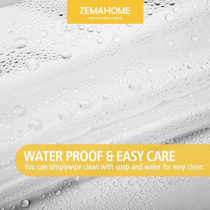 ZEMAHOME Narrow Size Clear Plastic Shower Curtain Liner, 36x72 Inch Thin Lightweight Transparent Plastic Bathroom Shower Showroom Inner Curtain with Rustproof Metal Grommet Holes and Weighted Magnets
