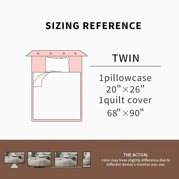 EVERLY 100% Pure Linen Duvet Cover Set Twin Size 68X90Inch 3pcs (1 Duvet Cover,1Pillowcases) Soft and Breathable for All Season with Coconut Button Closure, Suitable for Hot Sleepers-Natural Linen