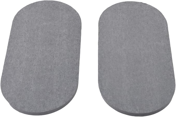 2PCS Diatomite Earth Sink Tray, Fast Drying Soap Dish with Striped Drainage Pad, Silicone Footed Kitchen Faucet Mat, Absorbent Stone Coaster(B)