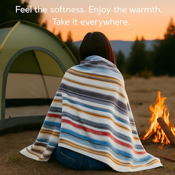 Alpaca Wool Throw Blanket, White and Colors, Queen (95" x 65") | Cozy, Ultra-Soft, Naturally Warm, Lightweight, Breathable