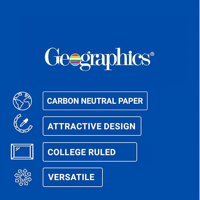 Geographics Eco Journal 5.4" x 8.25", Tree-Free Spiral Notebook with 70 gsm Sugar Cane Paper, Daily Nature Journal with Double-Wire Binding & Elastic Band, 80 Sheets, Tropical Leaves