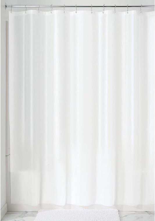 iDesign Waterproof PEVA Bathroom Shower Curtain Liner - 72" x 72", White