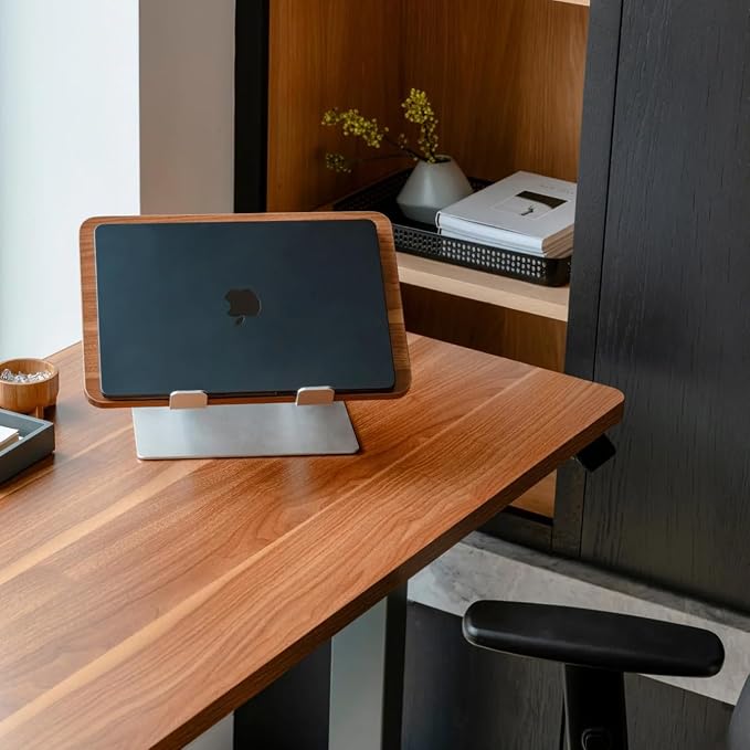 Branch Adjustable Laptop Stand, Portable Wooden Laptop Riser