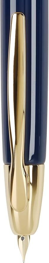 PILOT Vanishing Point Collection Refillable & Retractable Fountain Pen, Blue Barrel with Gold Accents, Blue Ink, Medium Nib (60266)