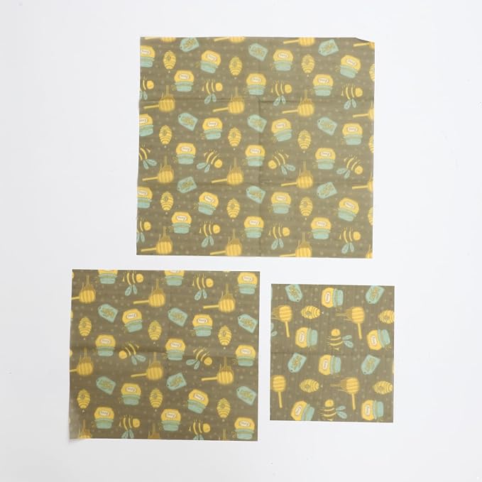Bee's Wrap Beeswax Wraps for Food - Reusable Food Wraps, Sandwich Wrap & Bowl Covers Dark Green Seal Jar One Size