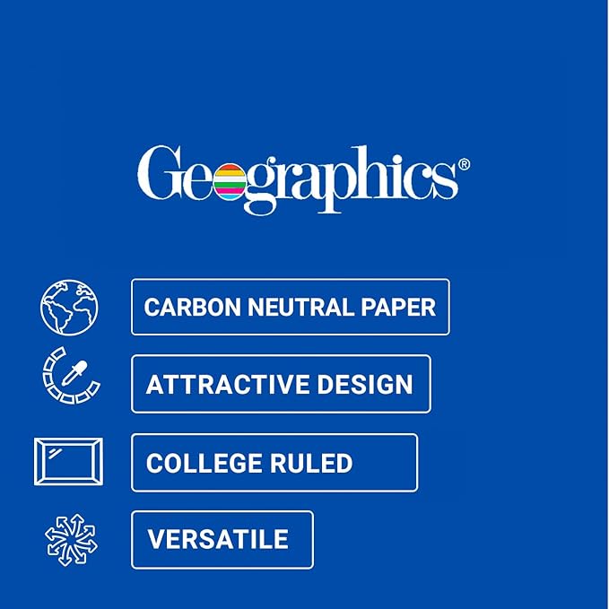Geographics Eco Journal 5.4" x 8.25", Tree-Free Spiral Notebook with 70 gsm Sugar Cane Paper, Daily Nature Journal with Double-Wire Binding & Elastic Band, 80 Sheets, Succulent