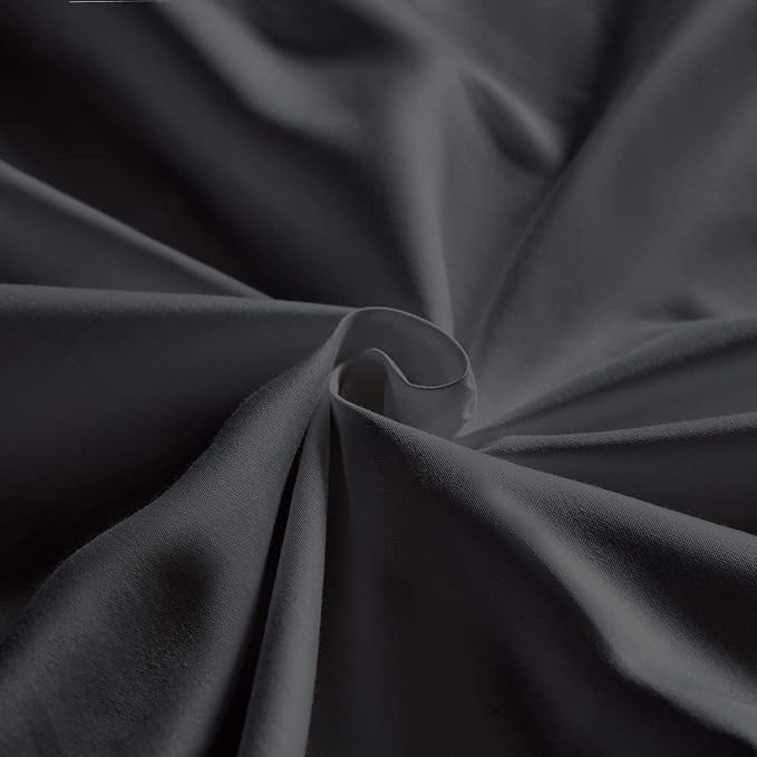 100% Real Certified Organic Cotton Bedsheet Set, Cal-King Size 6 Piece 1000 Thread Count Sheets Sets, [1 Fitted + 1 Flat + 4 Pillowcases], Extra 24" Deep Pocket - Dark Grey