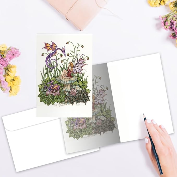 Tree-Free Greetings - All Occasion Cards - Artful Designs - 12 Greeting Cards + White Envelopes - Made in USA - 100% Recycled Paper - 4 x 6 - Birth of Magic (FS64541)