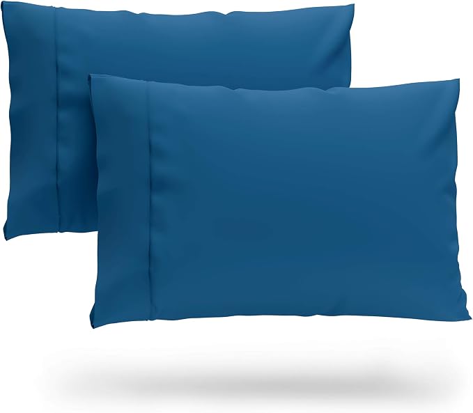 Cosy House Collection Premium Rayon Derived from Bamboo Pillowcases | Ultra Soft, Cooling & Breathable Bedding - Set of 2 (King, Royal Blue)