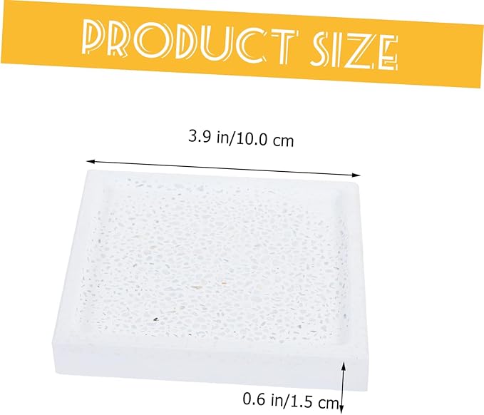 Unomor Water Absorbent Diatomite Soap Dish Holder Quick Drying Soap Tray for Bathroom Kitchen Natural Earth Modern Design -Skid Easy to Clean