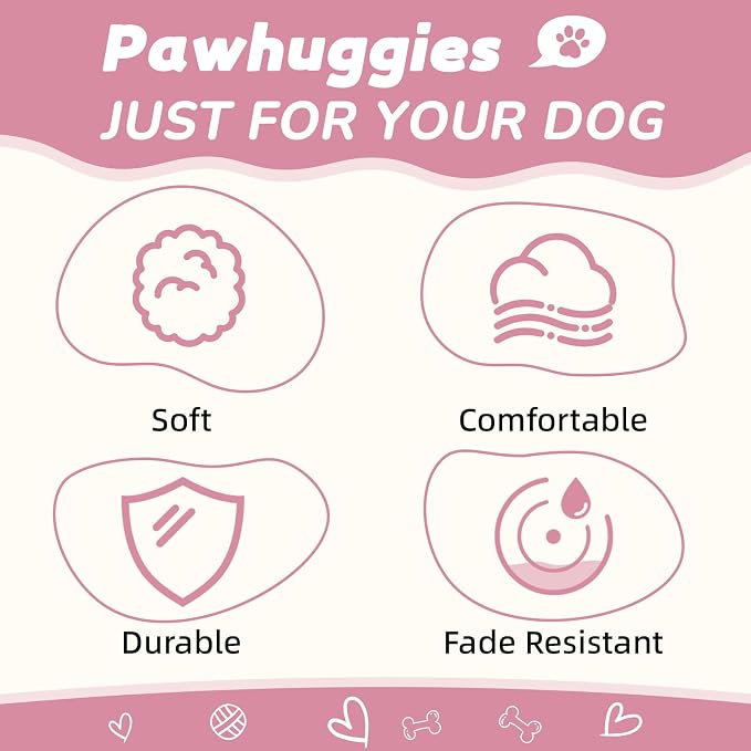 Pink Dog Collar for Large Dog, Breathable, Anti-Odor & Soft, Comfortable for Sensitive Skin Puppies, 90% Bamboo Rayon, Adjustable Quick-Release Buckle Pet Collar for Large Breeds
