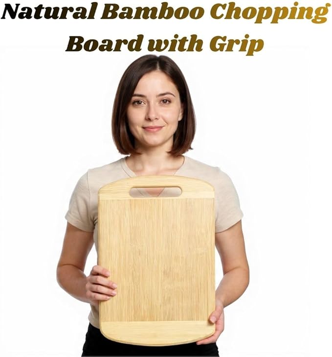 NS INC - Wooden Cutting Chopping board Organic Sustainable Premium Bamboo Wood