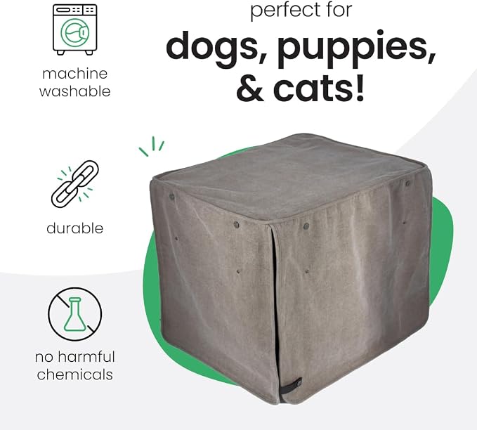 Molly Mutt Jupiter Dog Crate Cover, GOTS-Certified 100% Organic Cotton Canvas Cover for Dog or Puppy Kennel and Cage, Washable, Free of Harmful Chemicals, XXX-Large, Fits 54"x37"x45" Crate