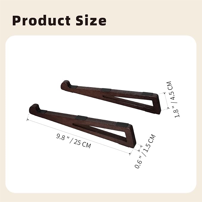 Bamboo Laptop Stand for Desk – Ergonomic, Space-Saving, Lightweight Stand for Laptops, iPads, and Tablets (Brown)