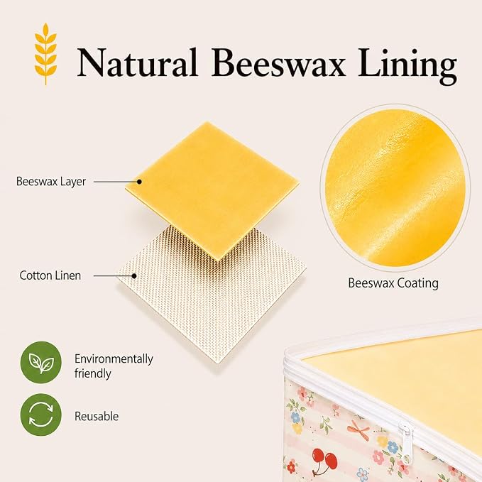 7PCS Beeswax Bread Bag Sourdough Bread Bags for Homemade Bread