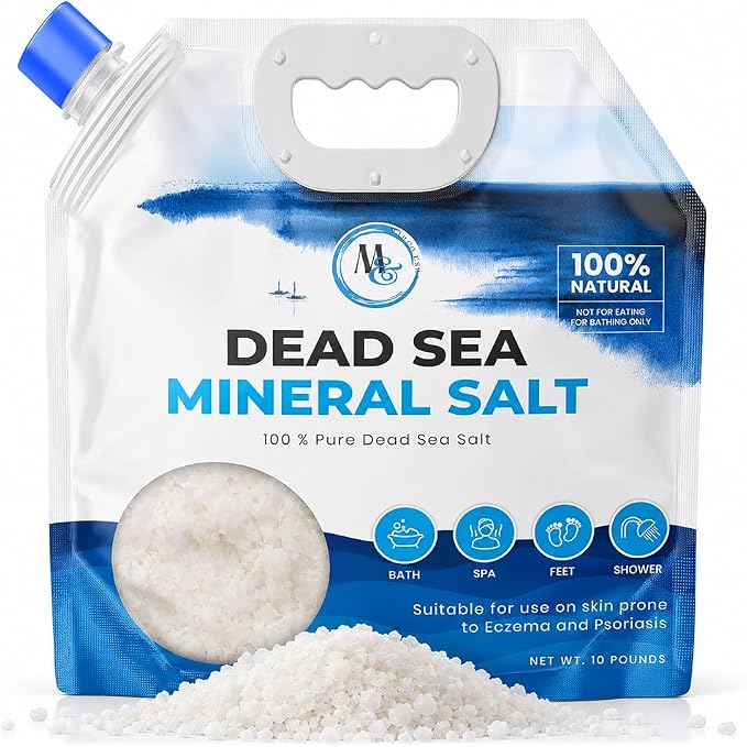 Dead Sea Bath Salt for Bath & Foot Soak, Unscented Fine Grain, 10 lb