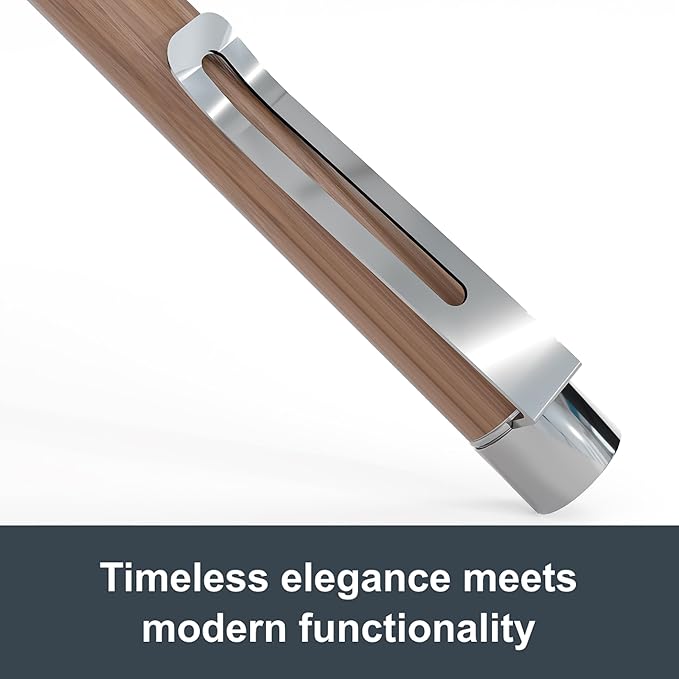Monteverde USA Ritma Walnut Ballpoint Pen - Sustainable Walnut Wood - Smooth Twist Action - Premium Writing Experience