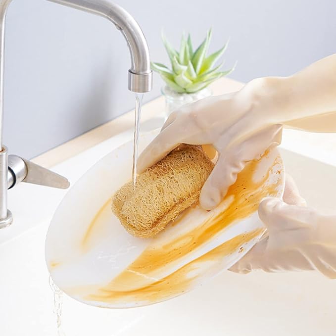 100% Natural Loofah Exfoliating Sponge (3 Pack) - Loofah Body Scrubber - Loofah Sponge - Organic Loofah - Exfoliating Body Sponge - Biodegradable Loofah - Bath Luffa Sponges - Exfoliating Loofah Pad