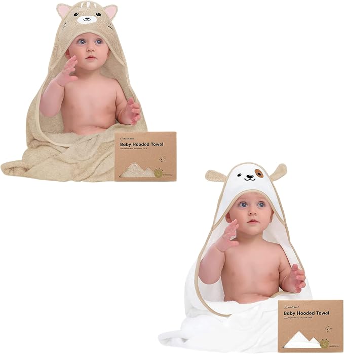 KeaBabies Baby Hooded Towel and Viscose from Bamboo Baby Towel Organic Towel - Infant Towels - Large Hooded Towel - Baby Bath Towel with Hood for Girls, Babies, Newborn Boys