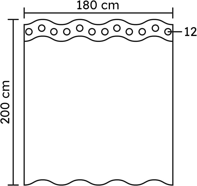 Kleine Wolke Sonny PVC Free 100% Peva Shower Curtain 70.9x78.7in [180x200cm] (Green)