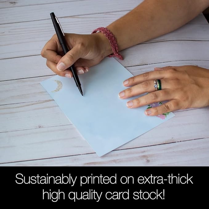 Tree-Free Greetings - All Occasion Cards - Artful Designs - 12 Cards + White Envelopes - Made in USA - 100% Recycled Paper - 4"x6" - Stay Wild Moonchild (FS54558)